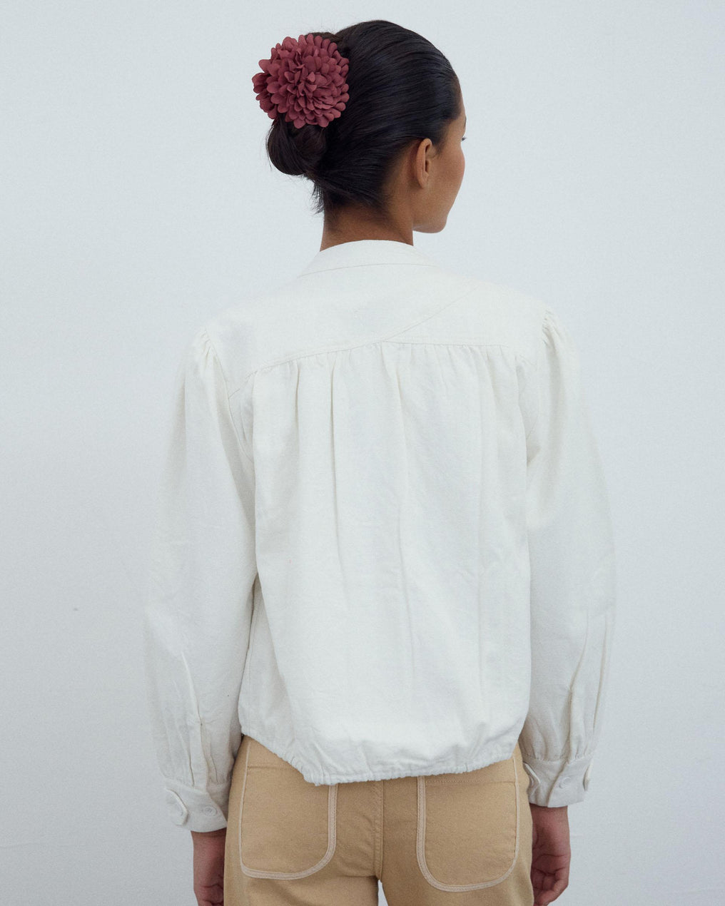 Bomber Canesú Canvas Blanco