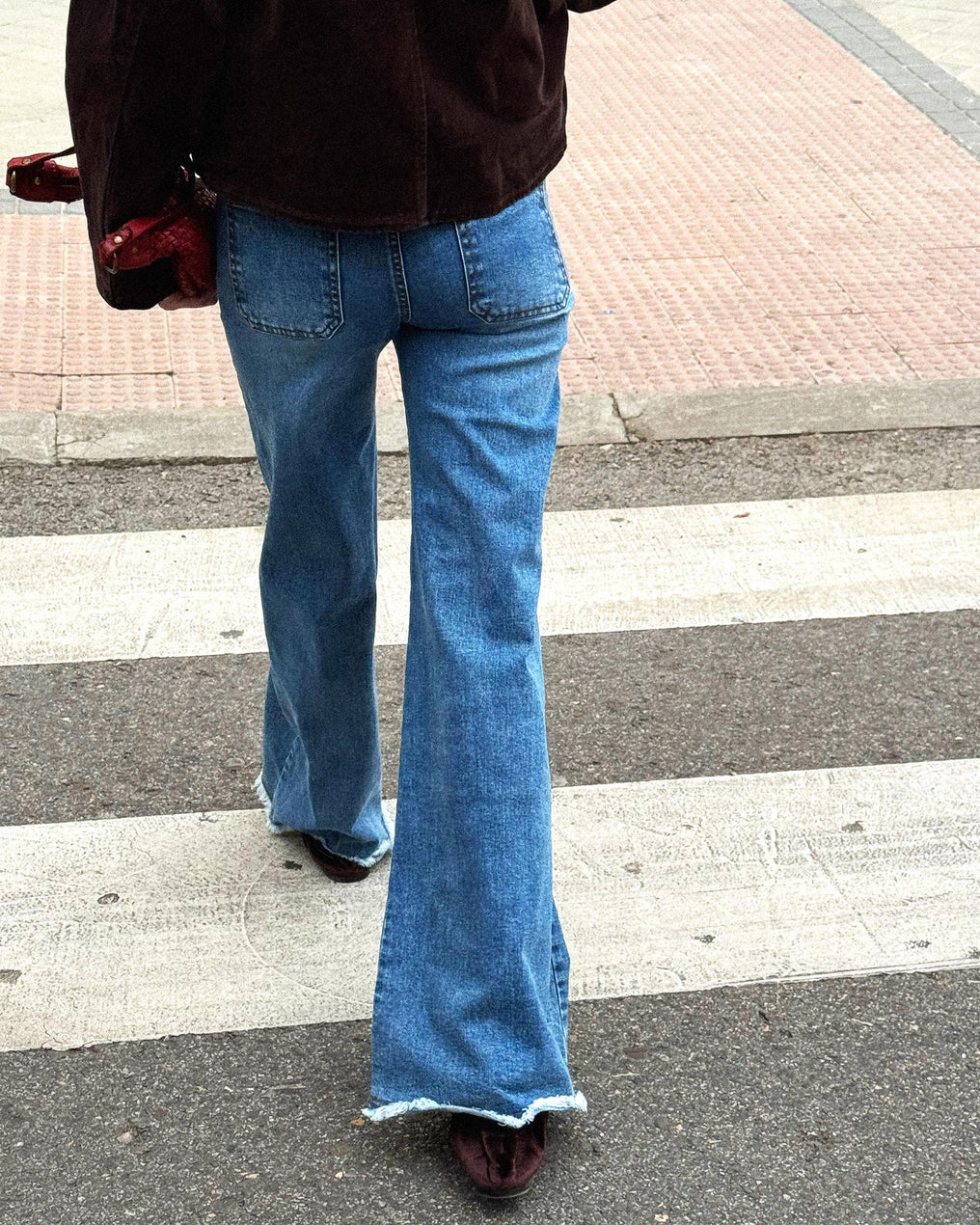 Jeans Cinturilla Doble Botón Azul