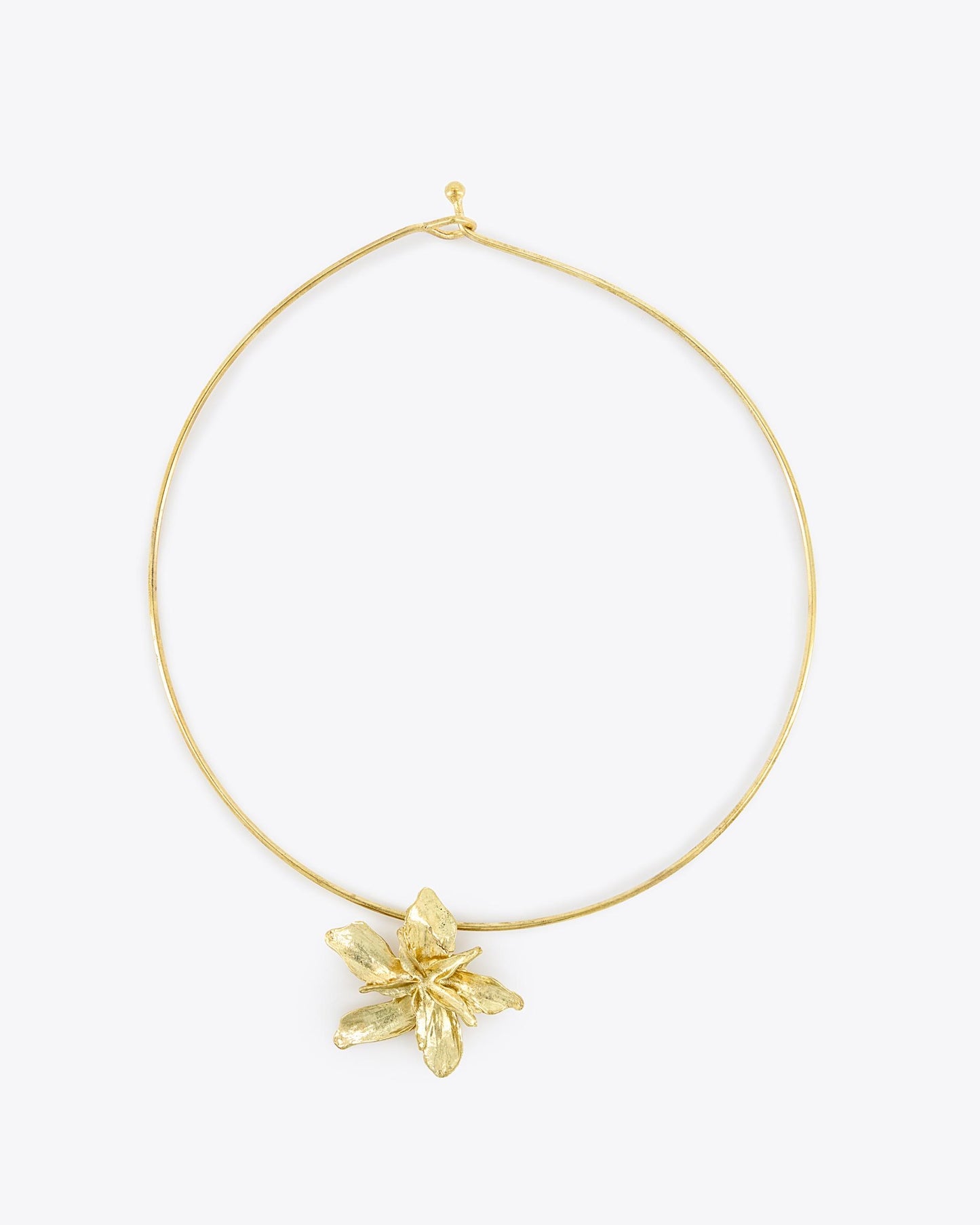 Collar Aro Flor Oro