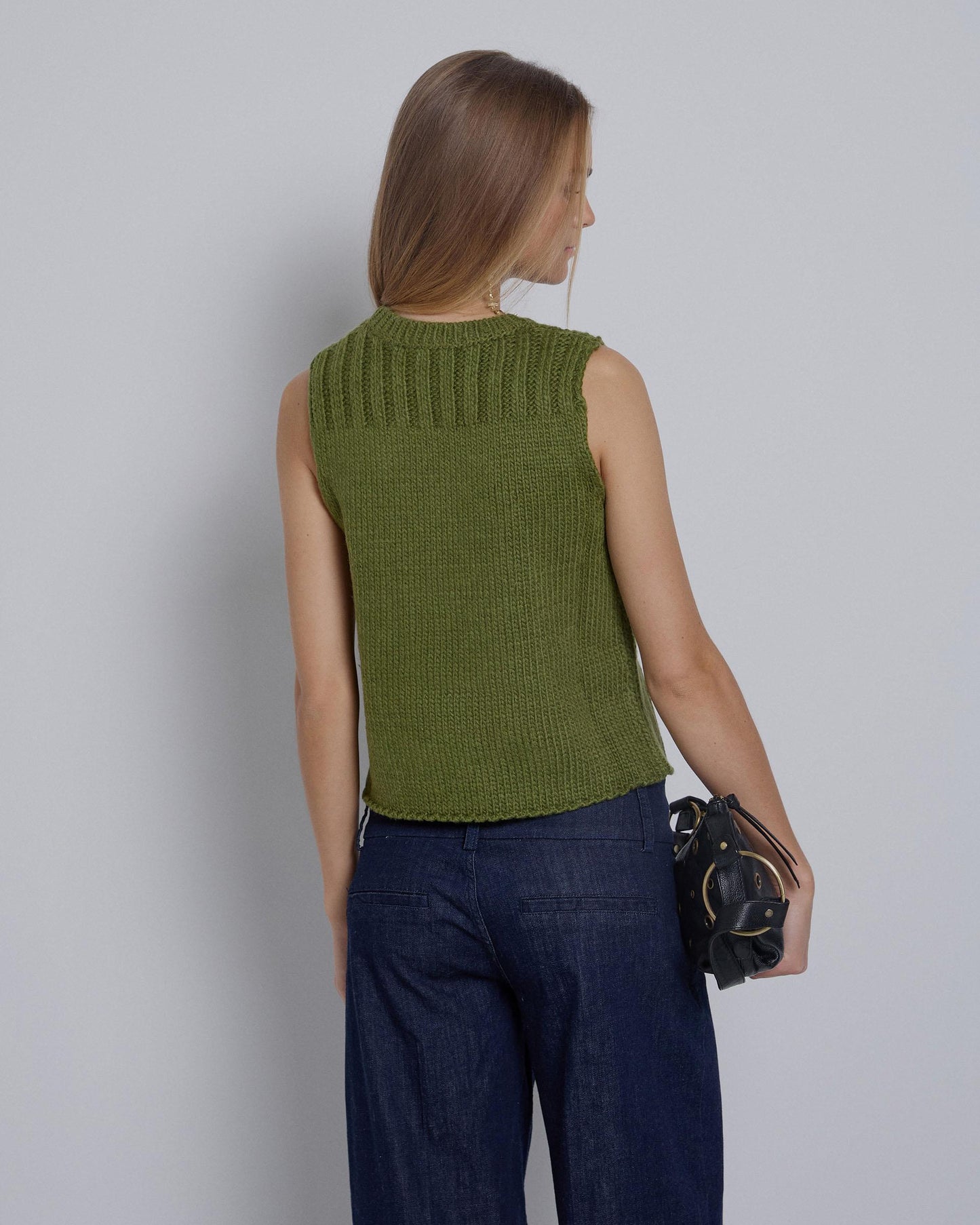 Green Knitted Vest