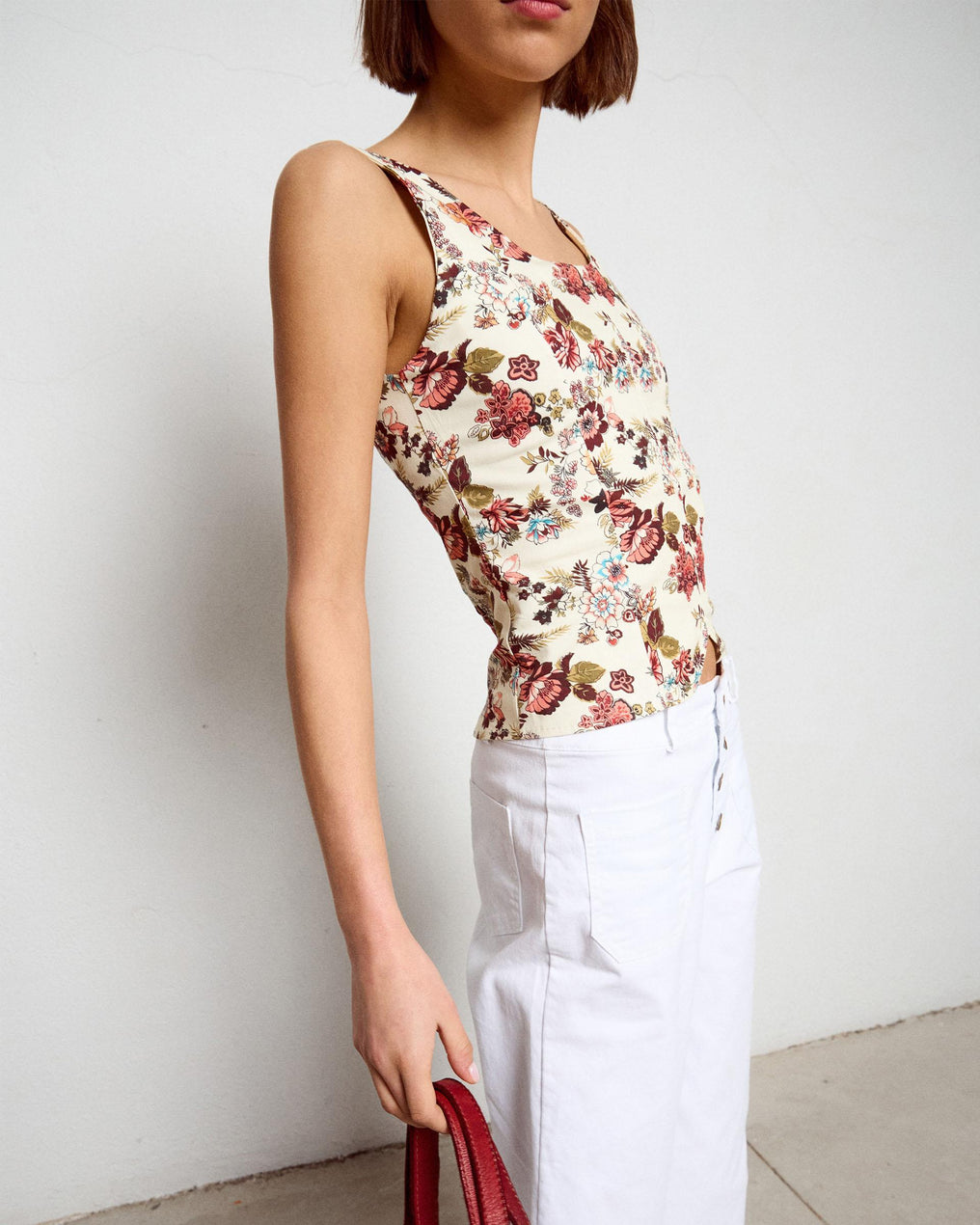 Top Corsetero Estampado Multicolor