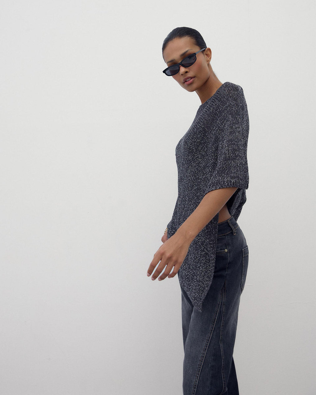 Poncho Lurex Antracite