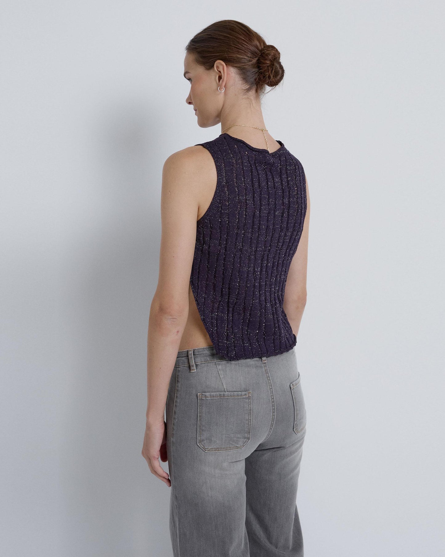 Top Canale sem mangas roxo