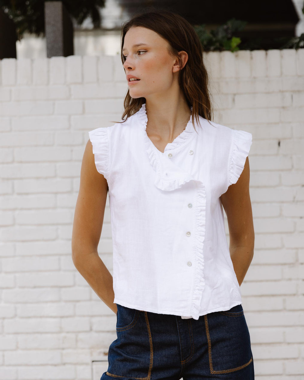 White Wrap Blouse