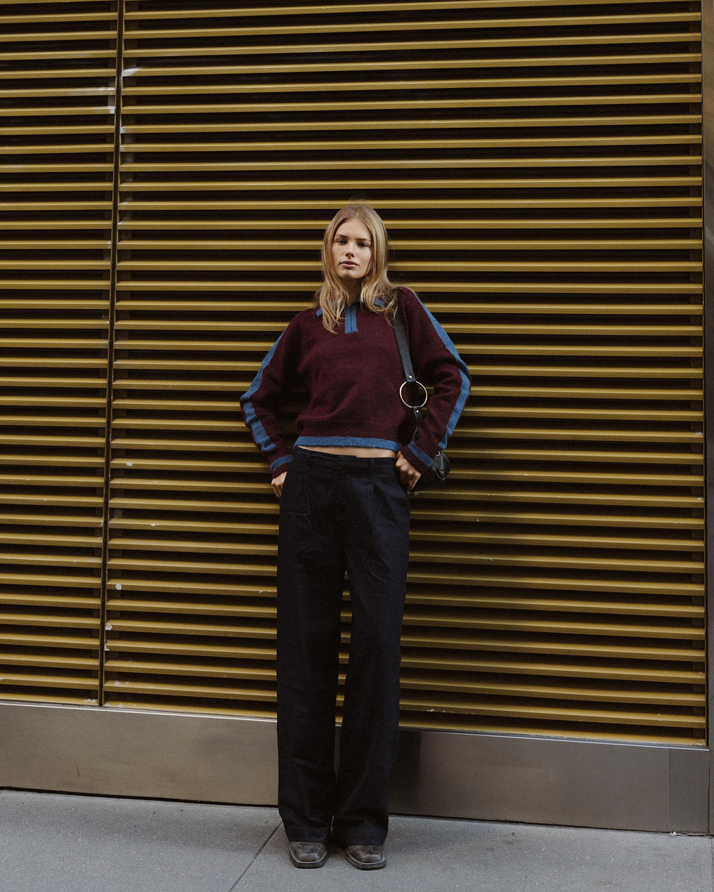 Jersey Nervio Solapa Granate