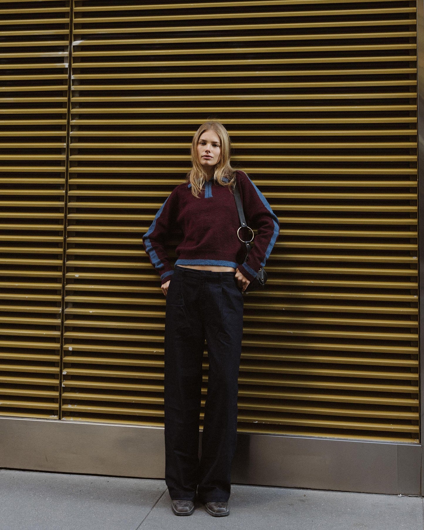 Jersey Nervio Solapa Granate