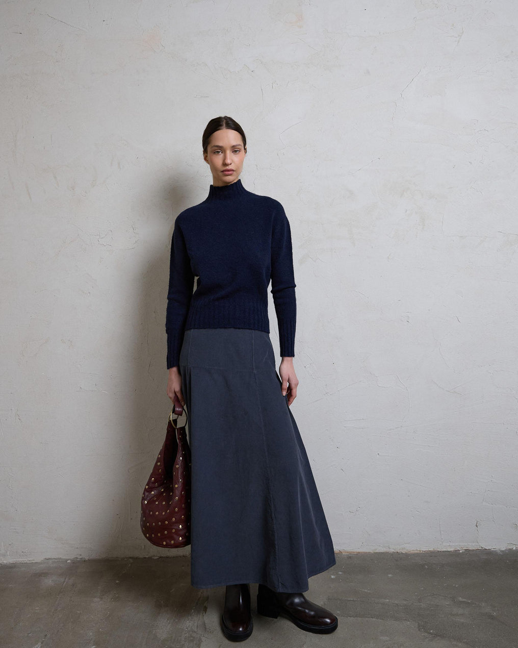 Falda Micropana Canesú Antracita