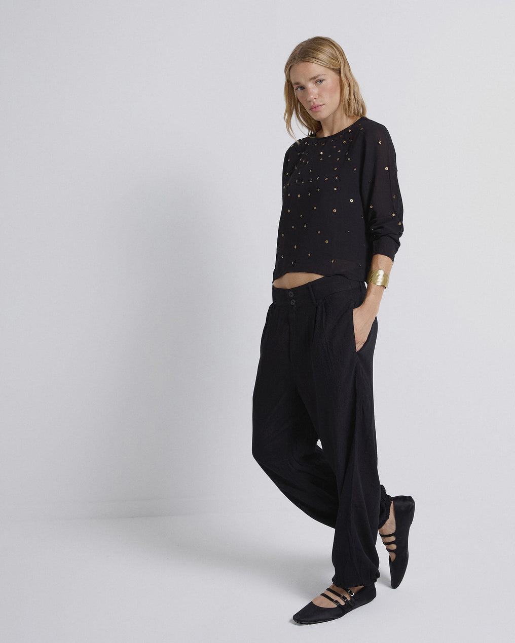 Blusa Lentejuelas Negro