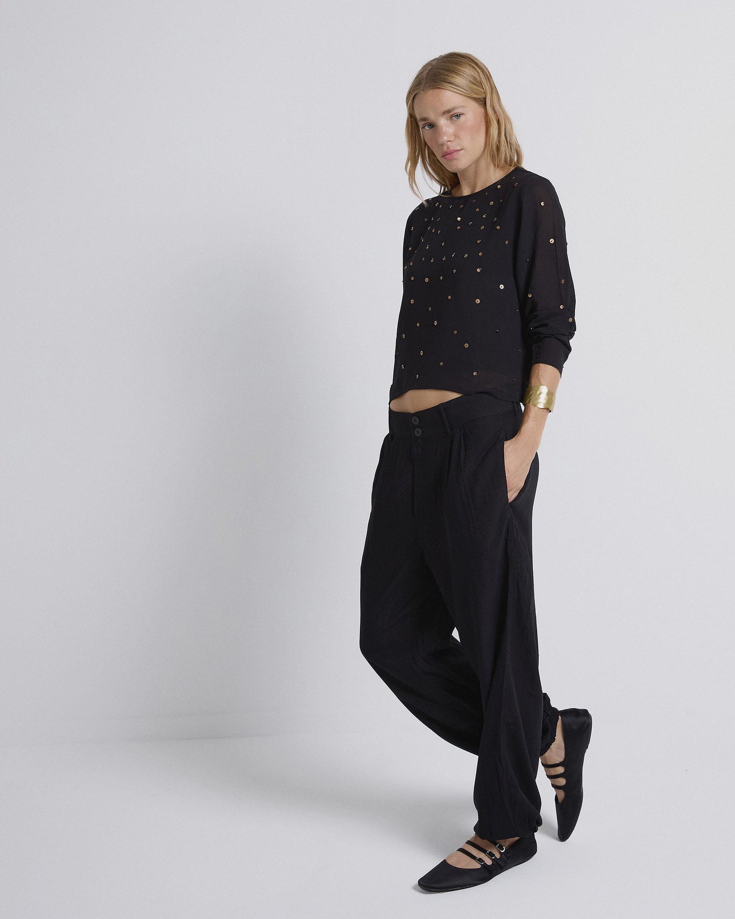 Blusa Lentejuelas Negro