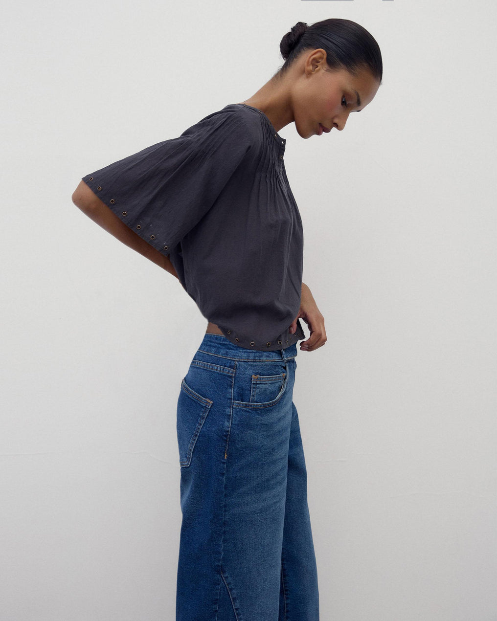 Blusa Arandelas Antracita