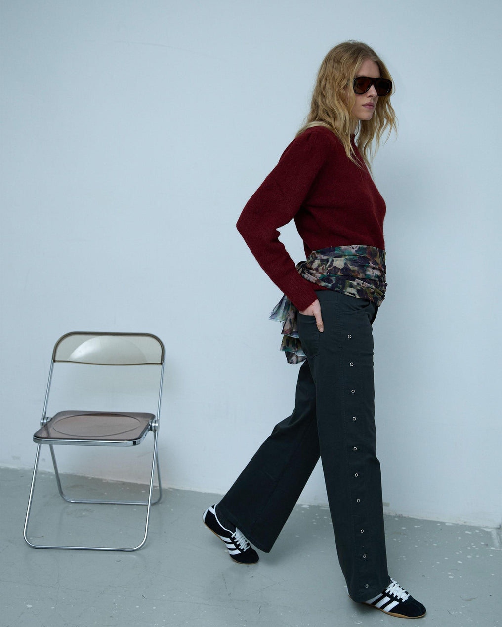 Jeans Eyelets Antracita