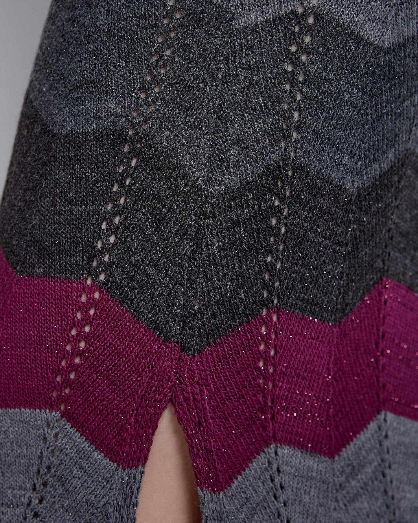 Falda Larga Zigzag Morado