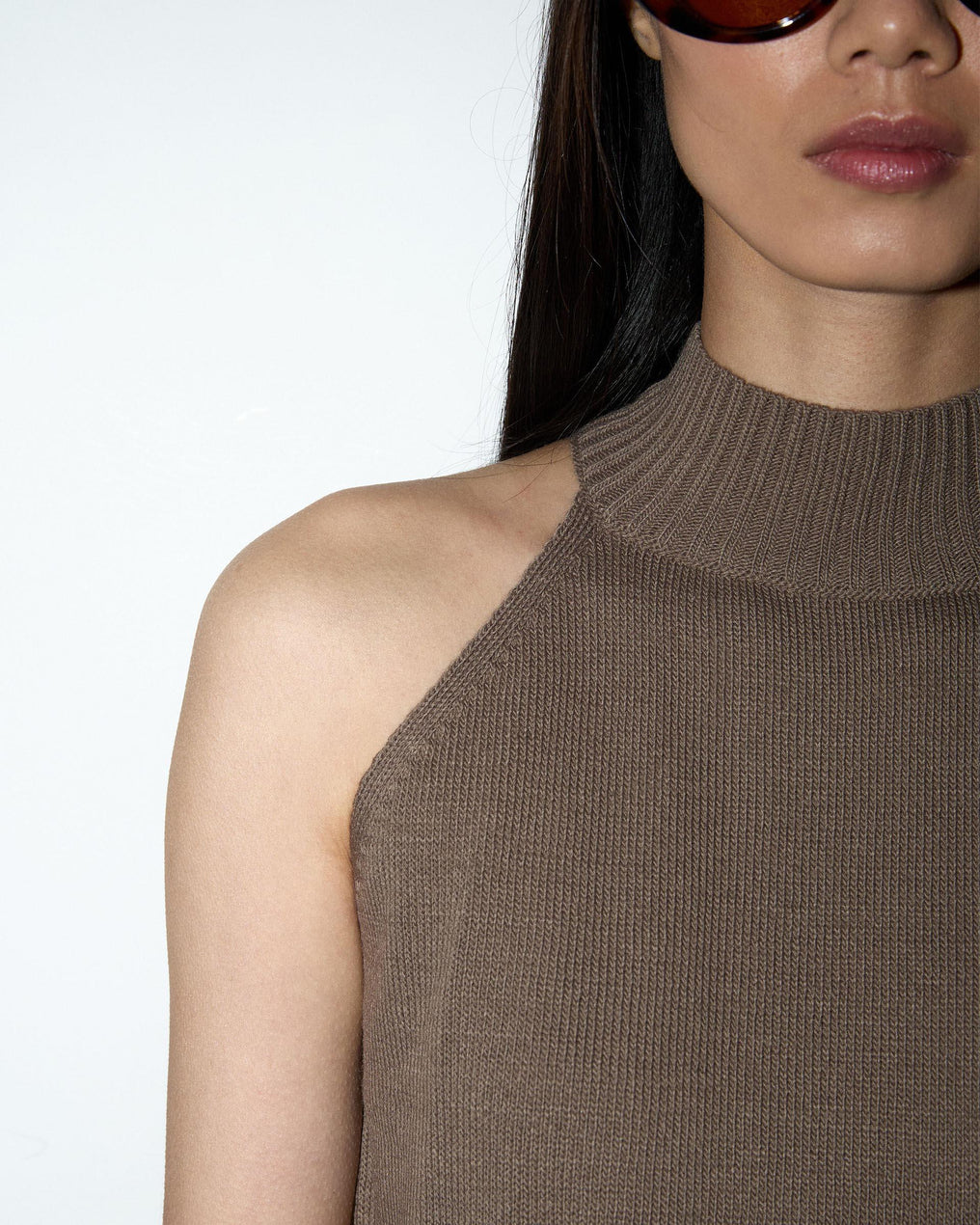 Taupe Knit Halter Top