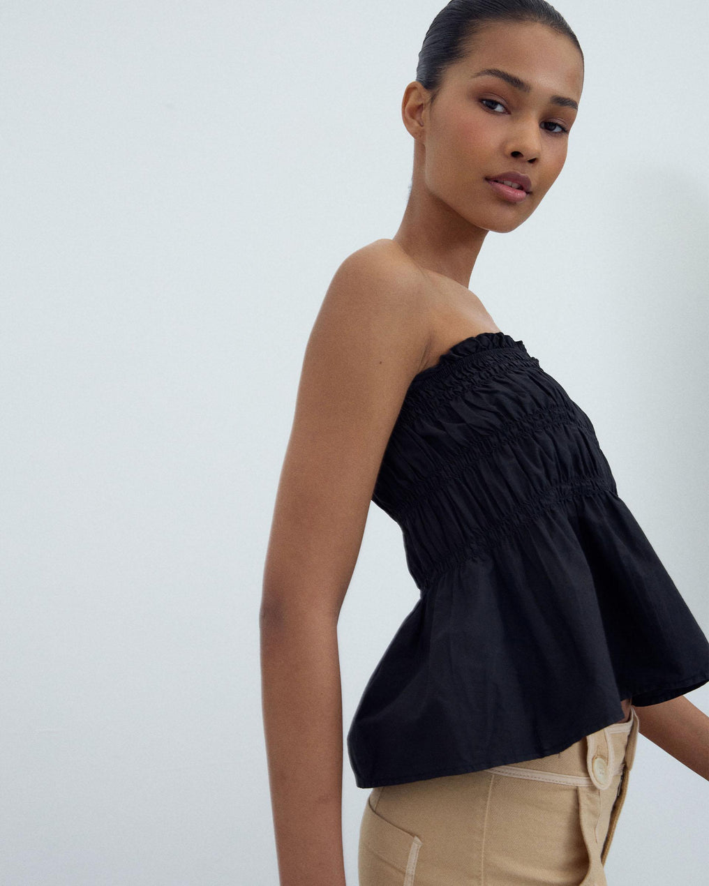 Top Élastiques Bustier Noir
