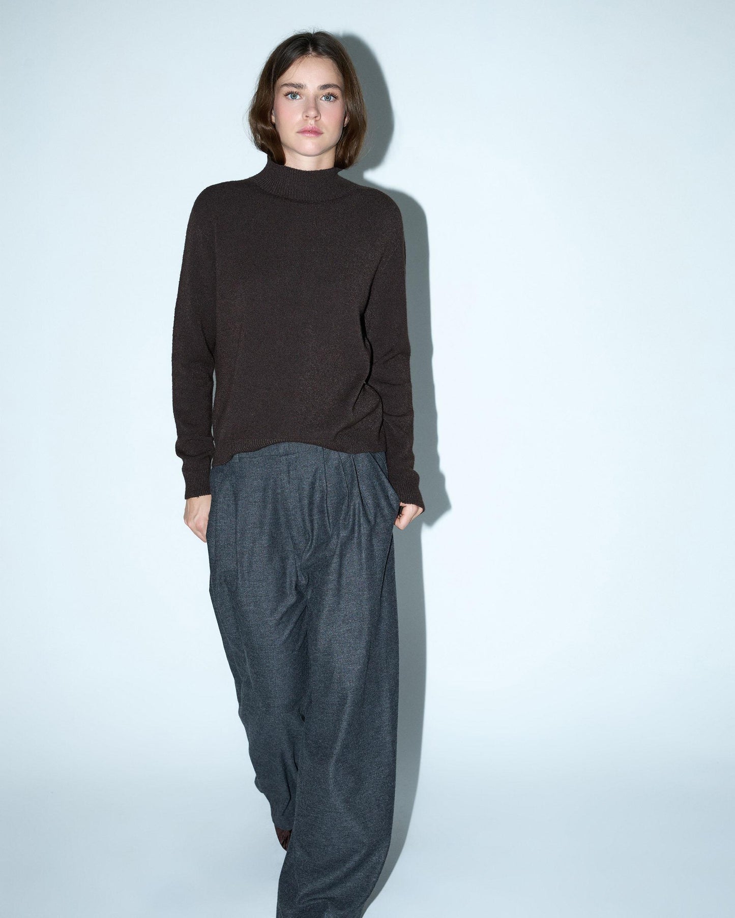 Pantalón Triple Pinza Espiga Antracita