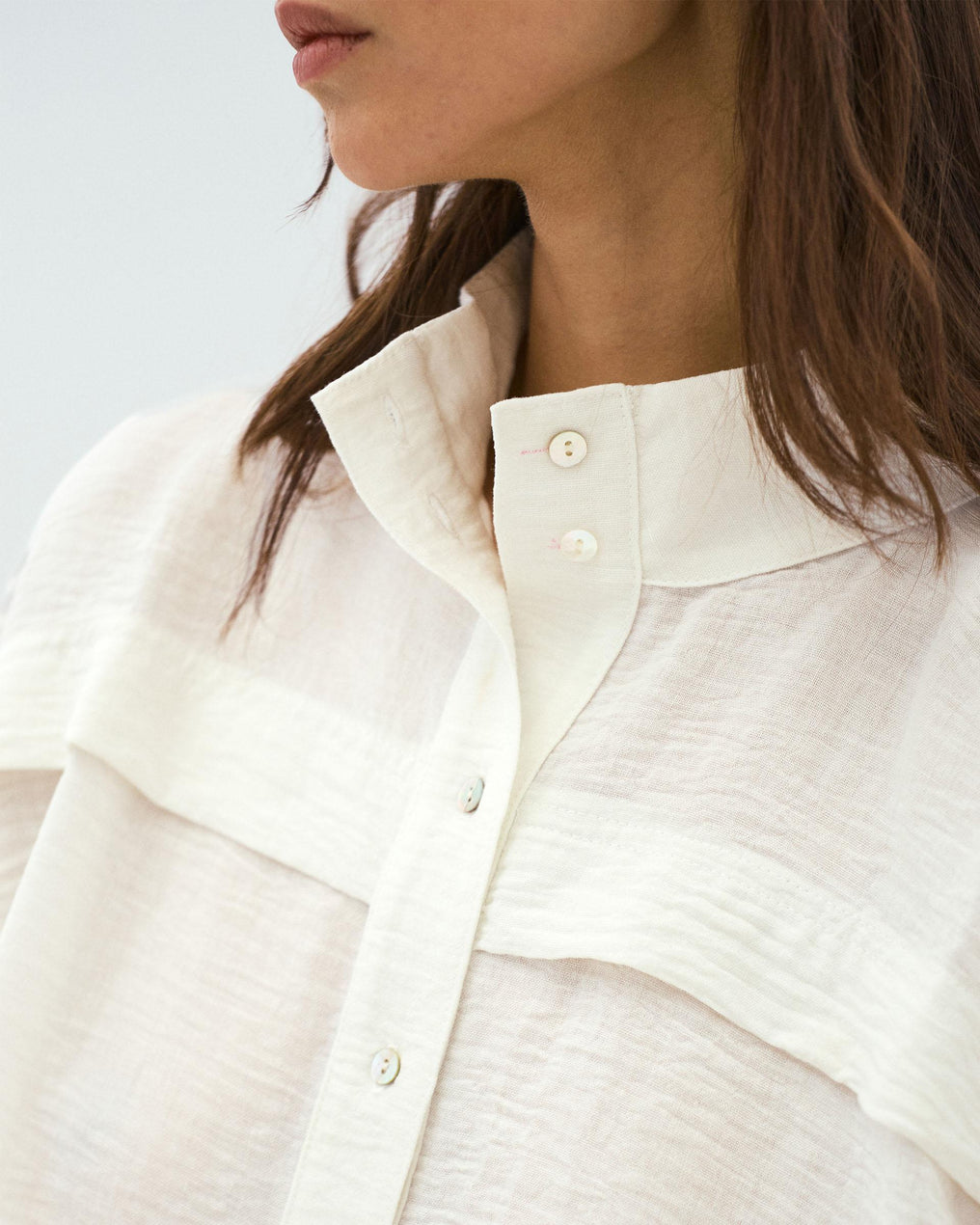 White Sleeveless Blouse with Shoulder Pads
