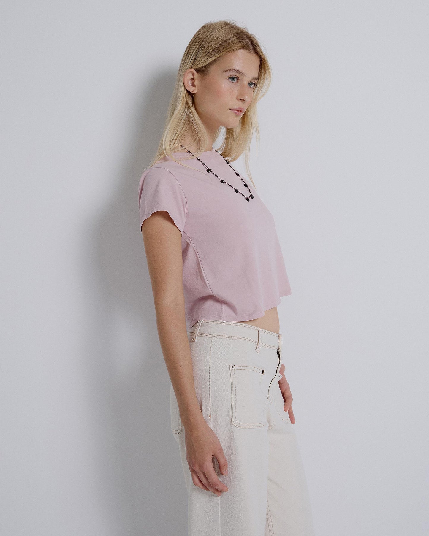 Pink Round Neck T-shirt