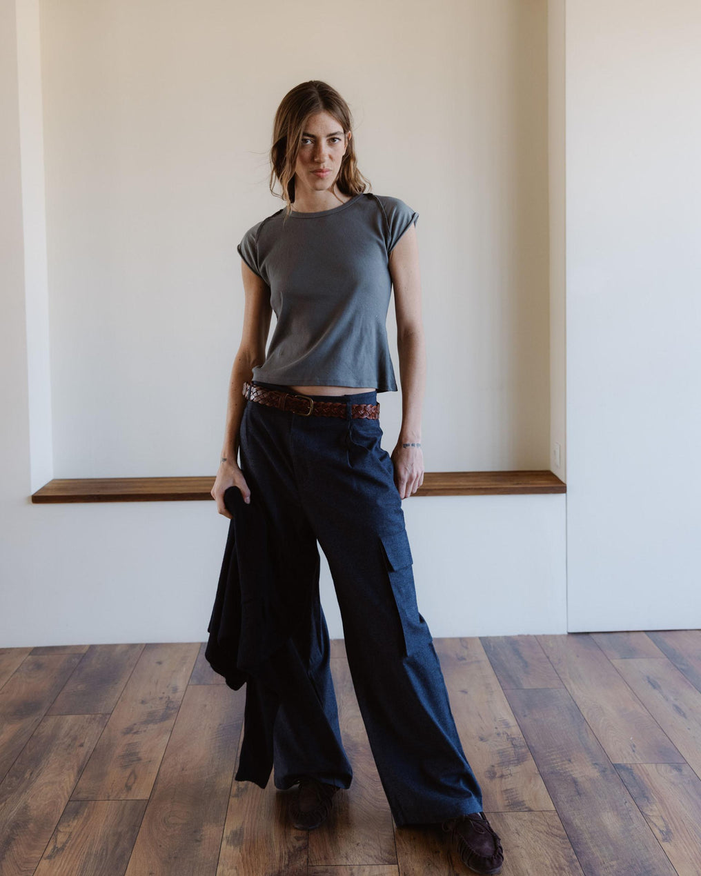 Camiseta Media Manga Ranglán Gris