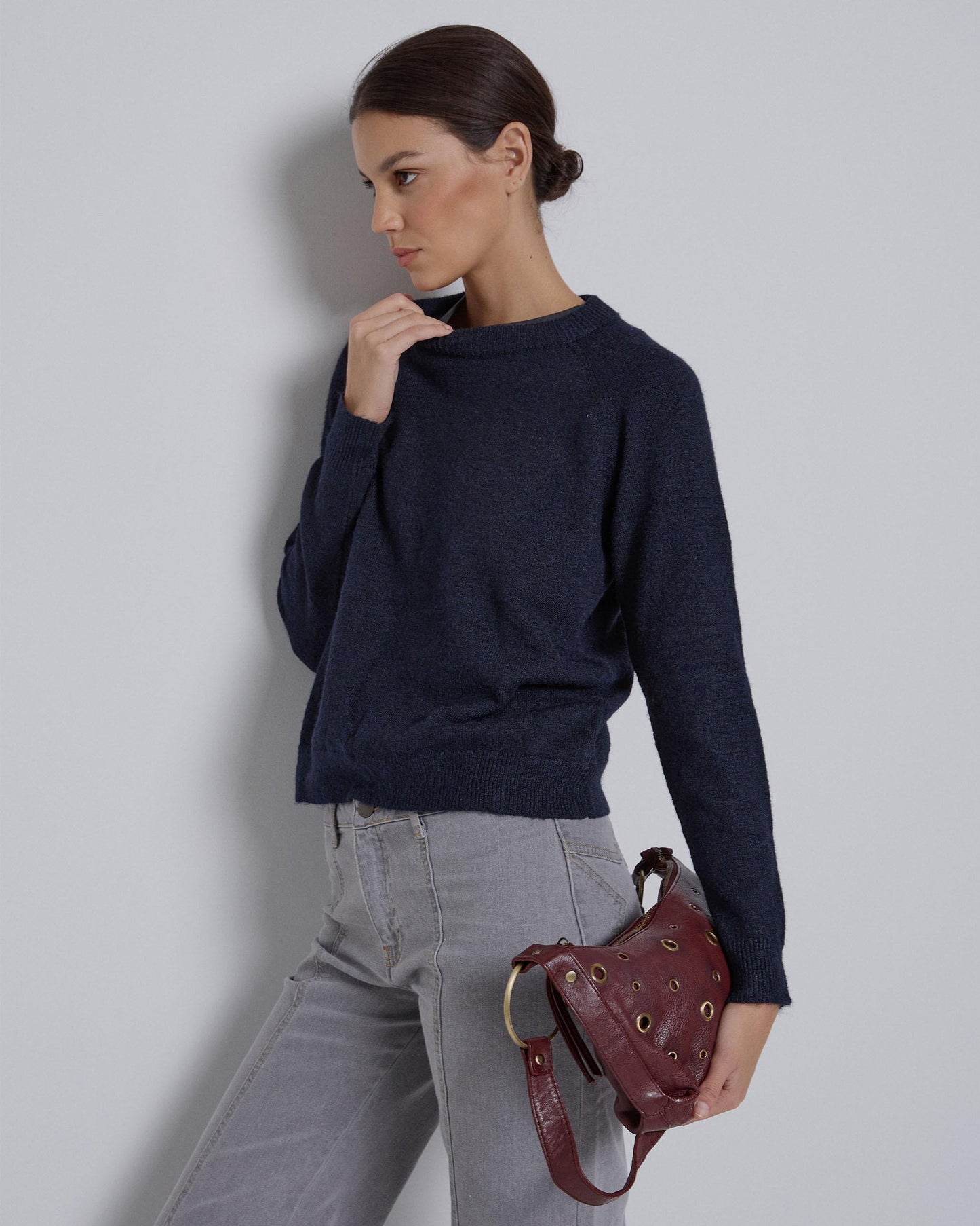 Jersey Cuello Redondo Azul Marino