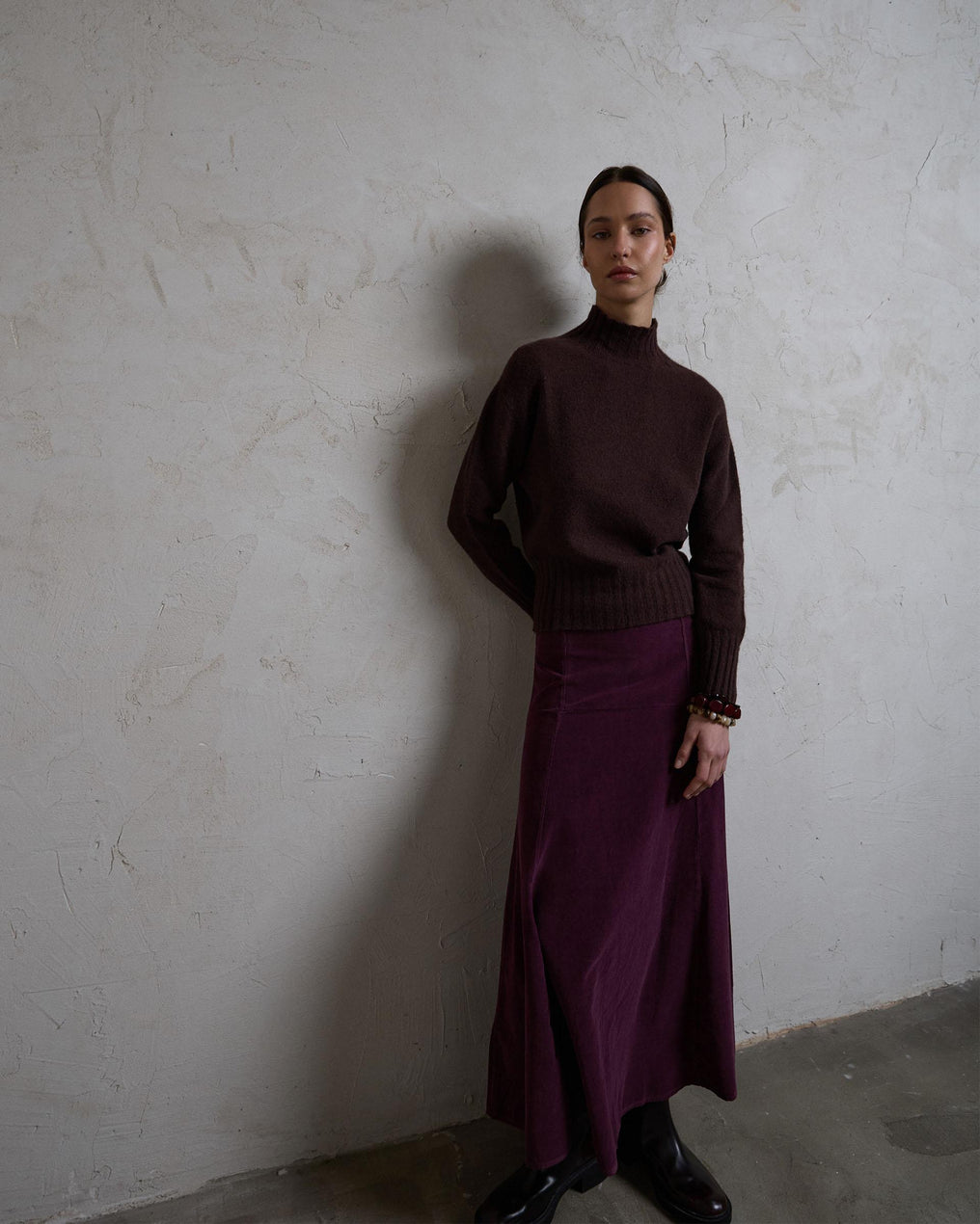 Falda Micropana Canesú Morado