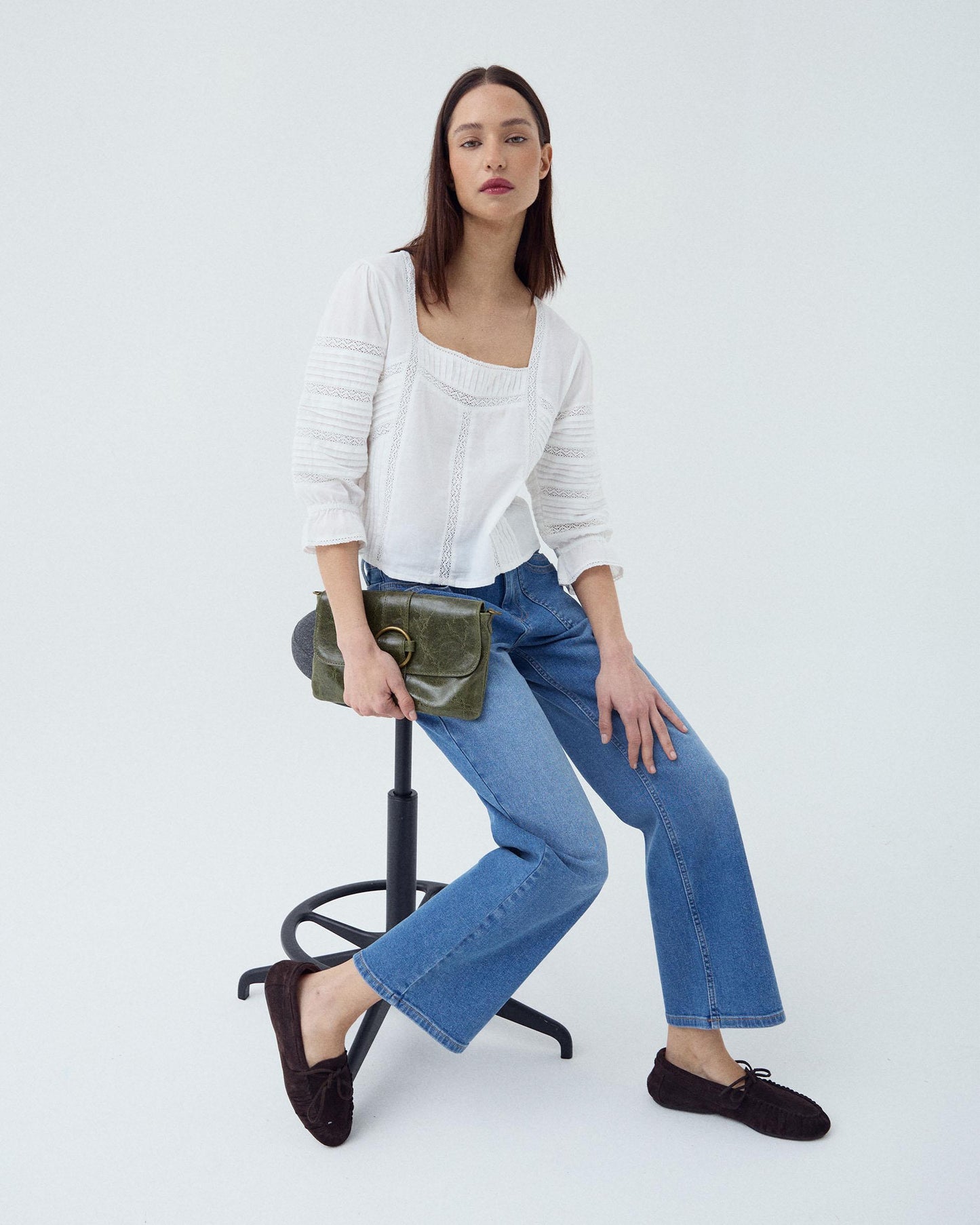 Jeans Cinturilla Doble Bolsillo Azul