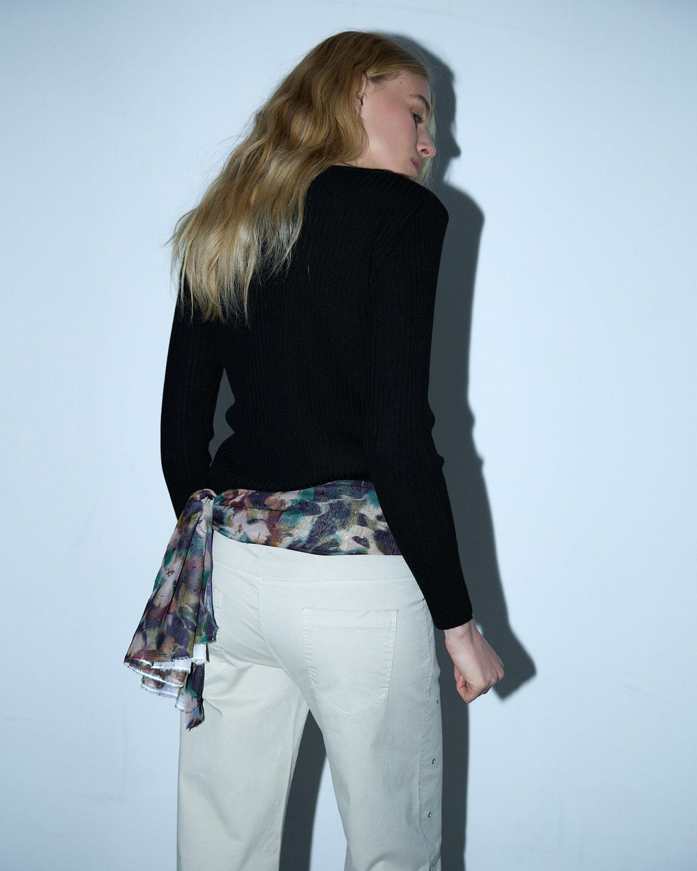 Top Punto Escote Lágrima Negro