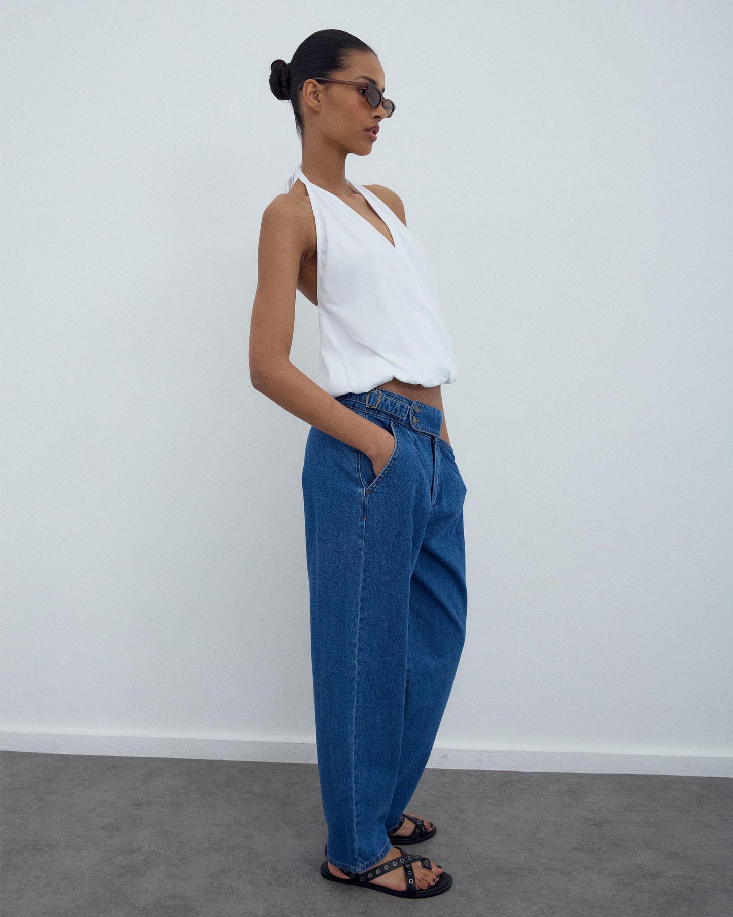 Jeans Pièce Avant Bleu