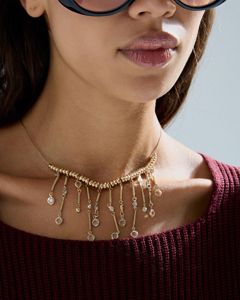 Collar Cascada Circonitas Oro