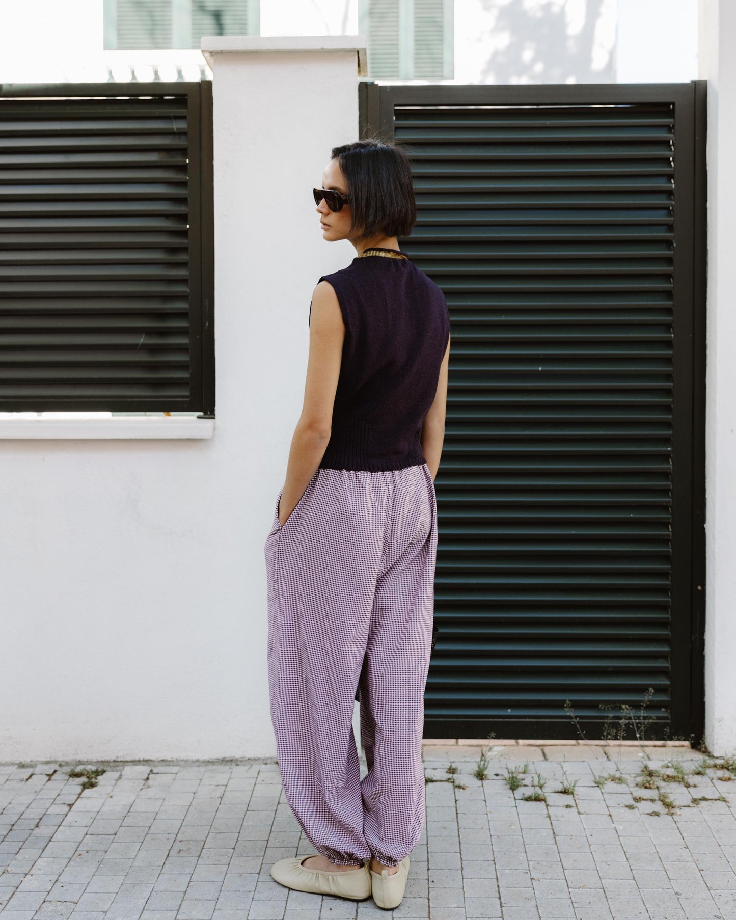 Top Punto Detalle Rib Morado