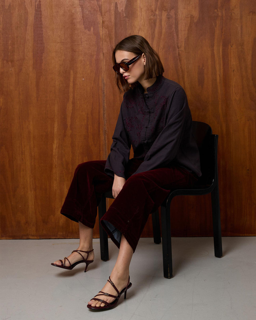 Chaqueta Japo Bordados Antracita