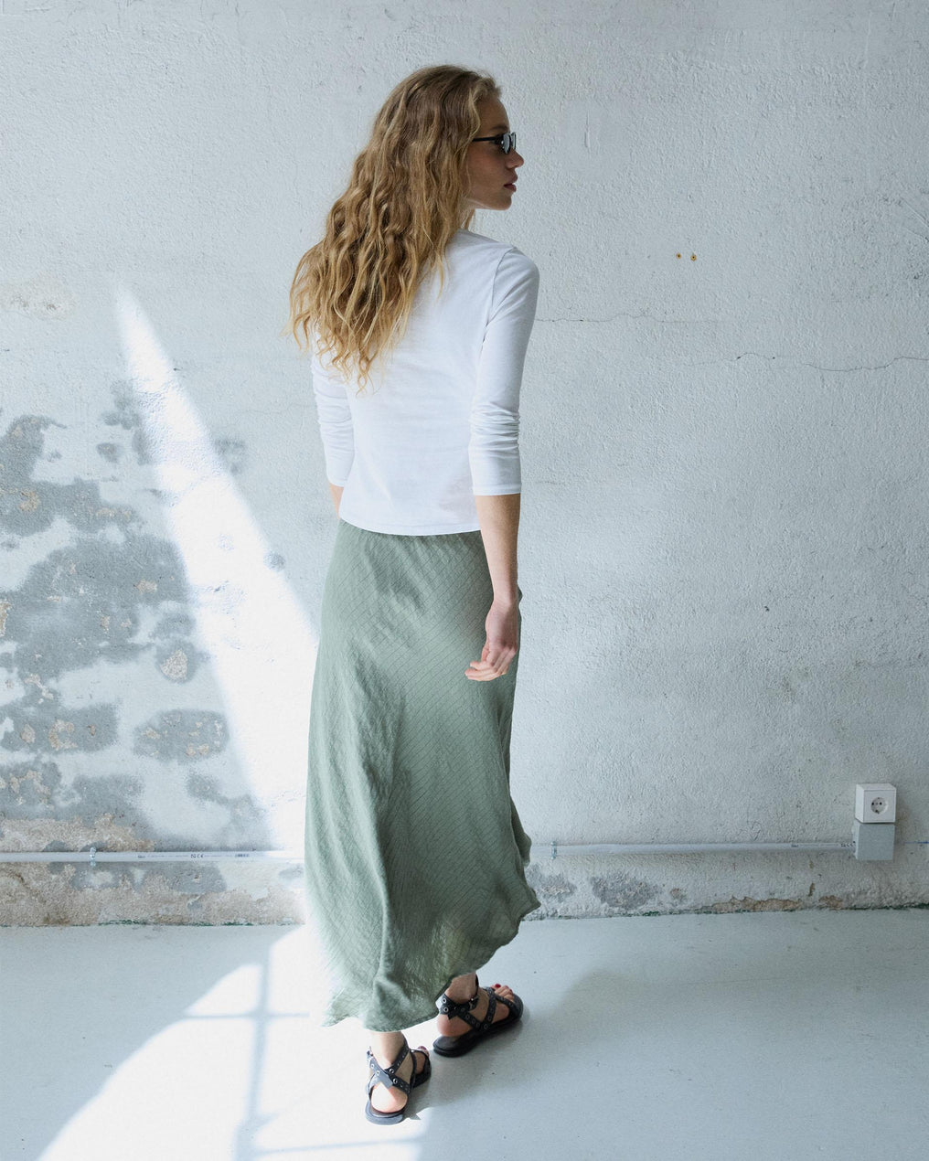 T-shirt Col Carré Blanc