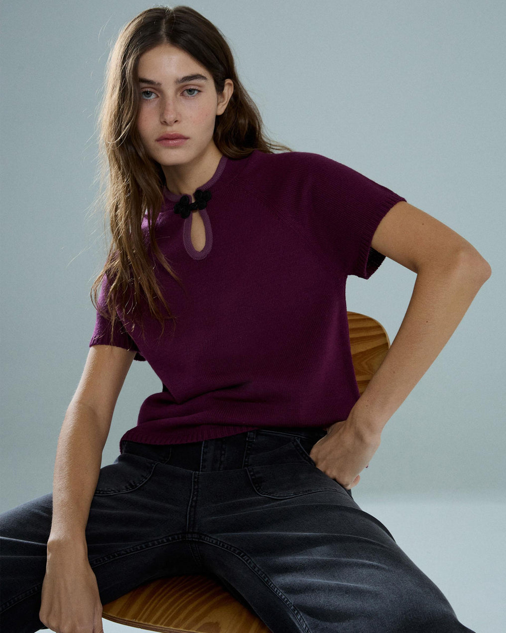 Top Alamar Escote Morado