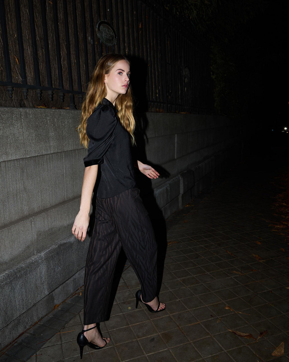 Brown Animal Print Trousers