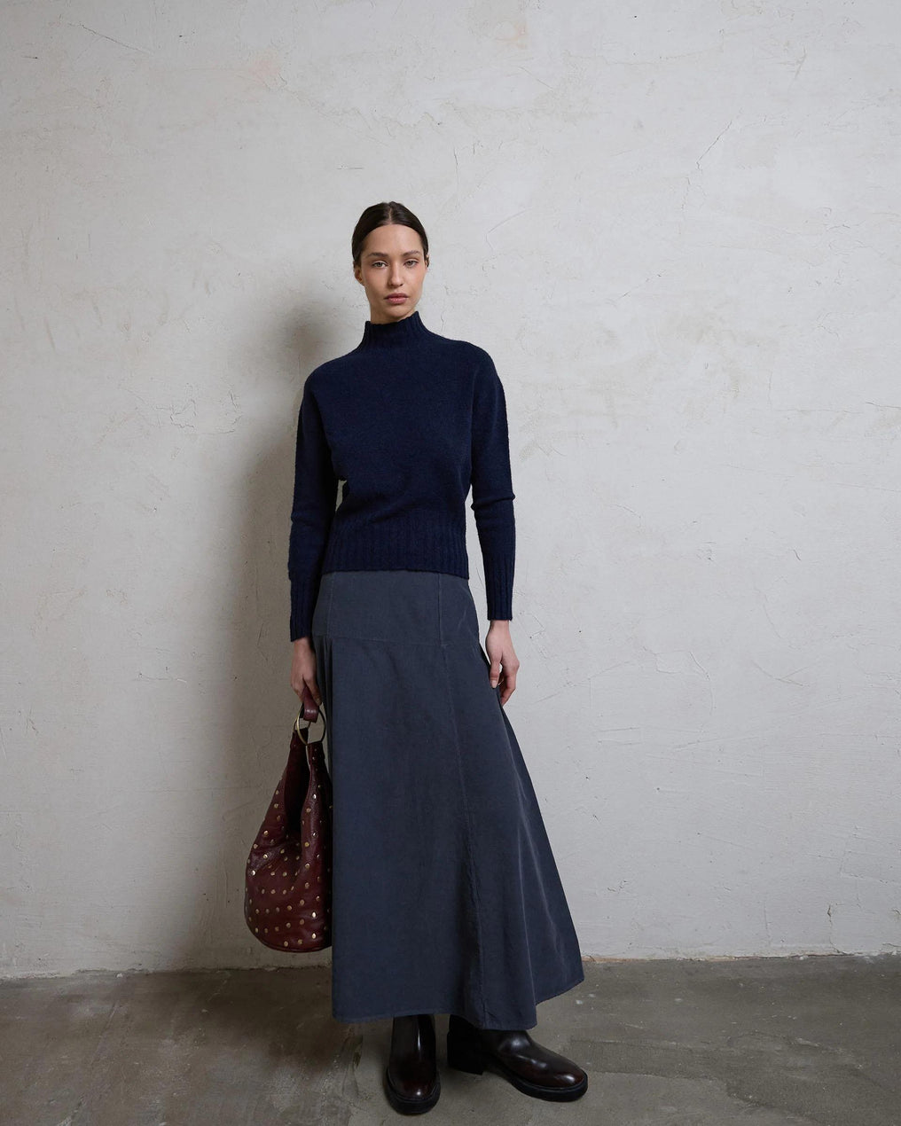 Falda Micropana Canesú Antracita