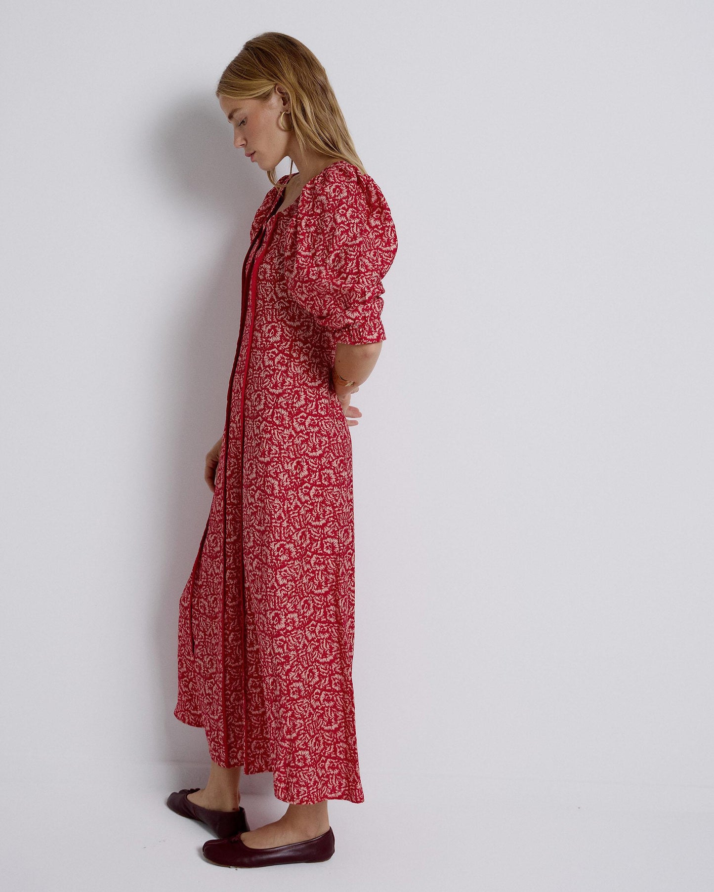 Vestido Estampado Nervios Fucsia