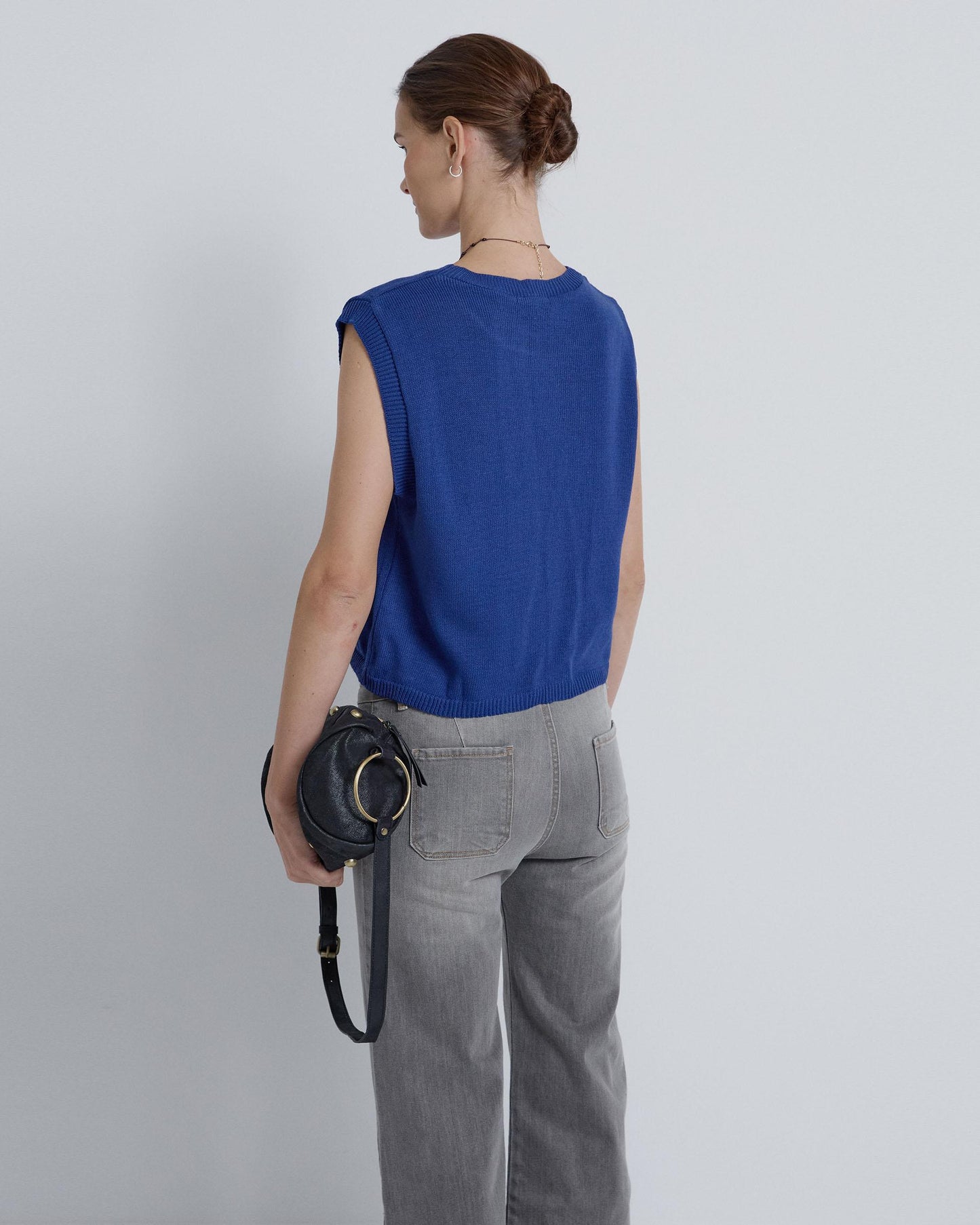 Blue Knit Vest