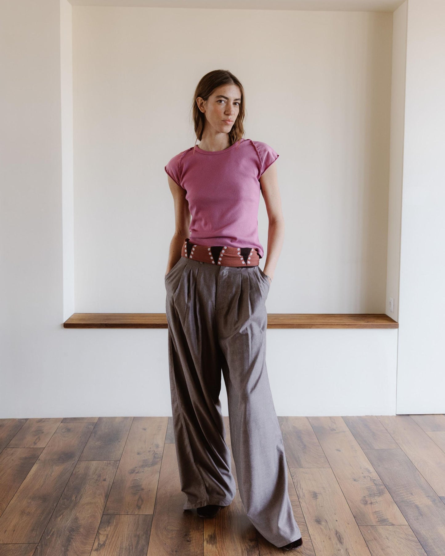 Camiseta Media Manga Ranglán Rosa