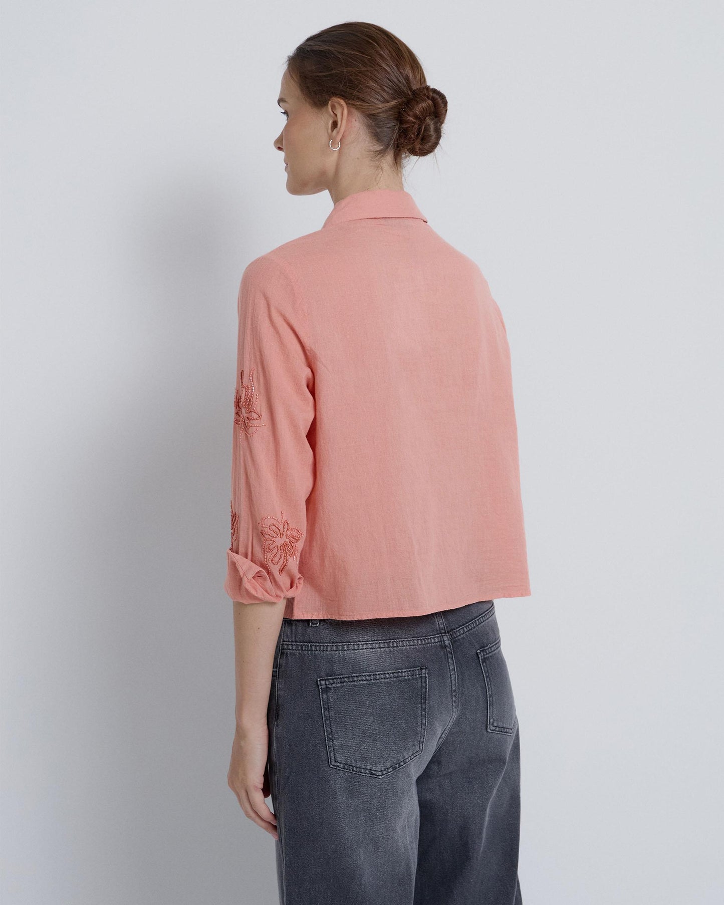 Blusa Abalorios Coral