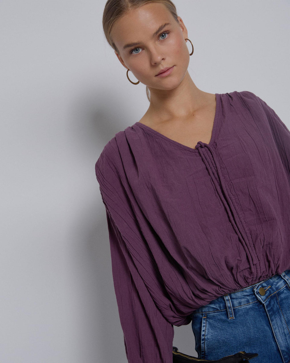 Blusa Frunce Morado