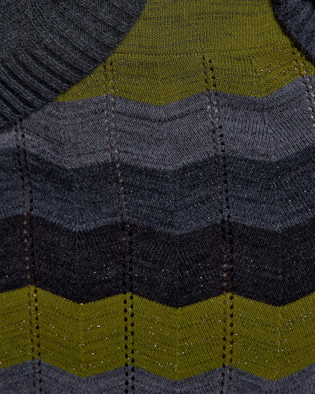 Long Green Zigzag Skirt