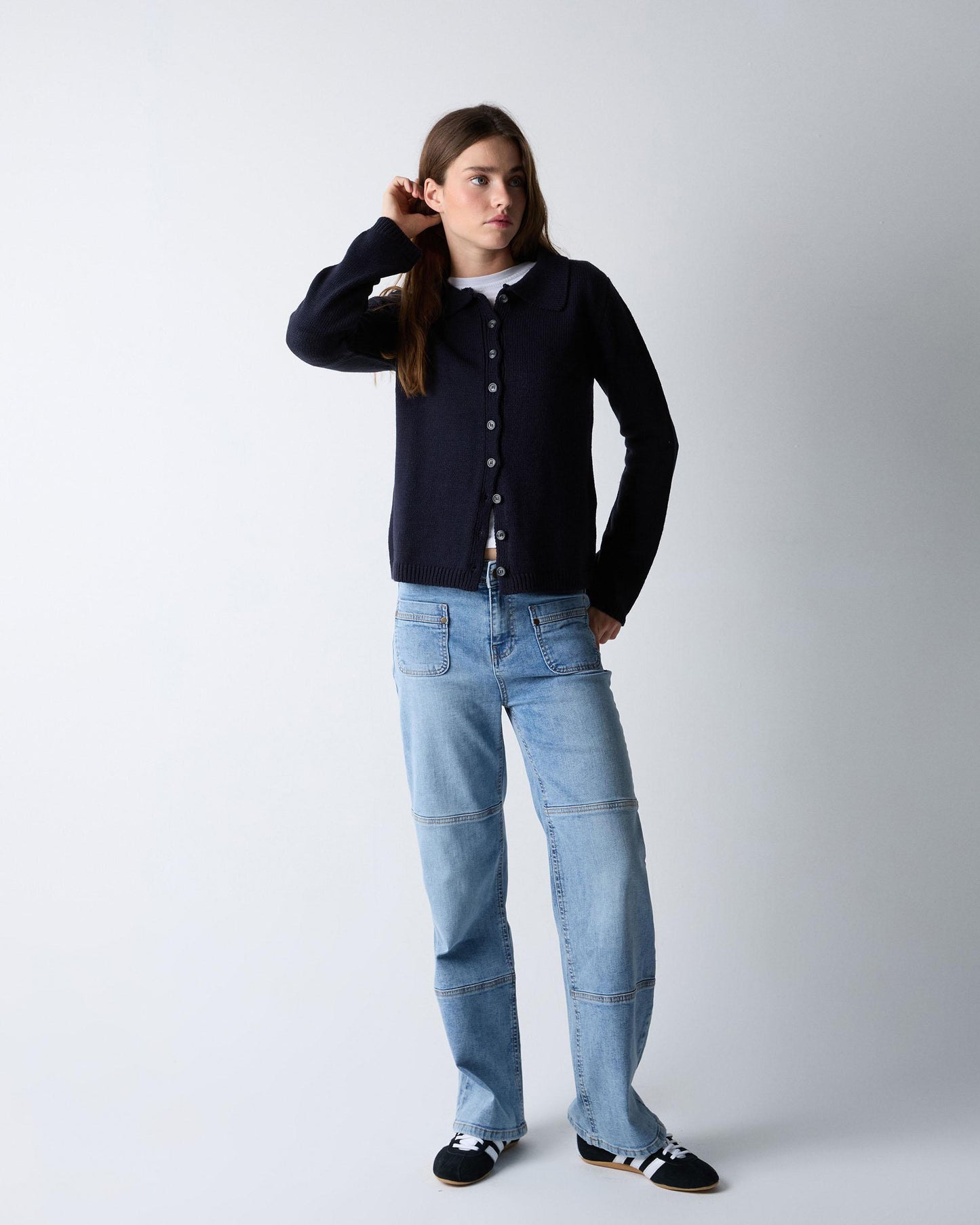 Jeans Seams Pockets Plastón Blue