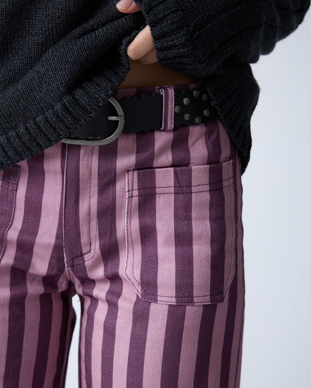 Pantalón Rayas Bicolor Rosa