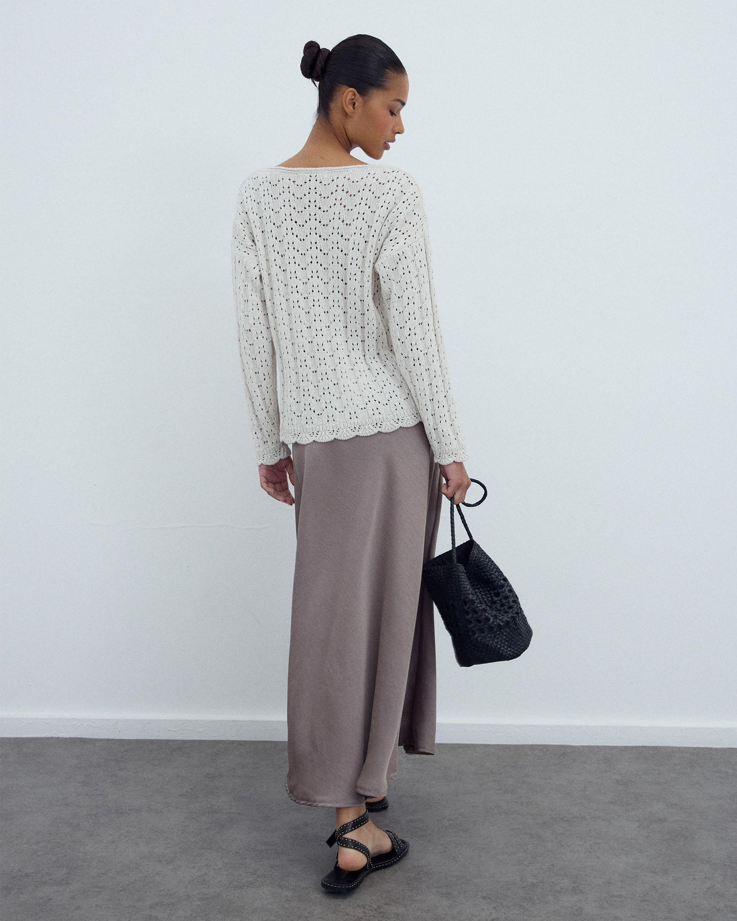 Sweater Perfurada Cru