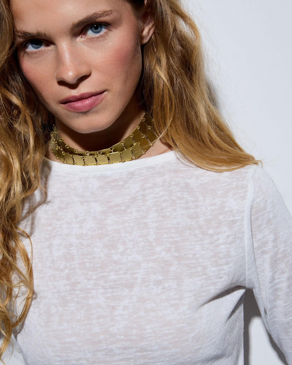 Choker Cuadrados Oro