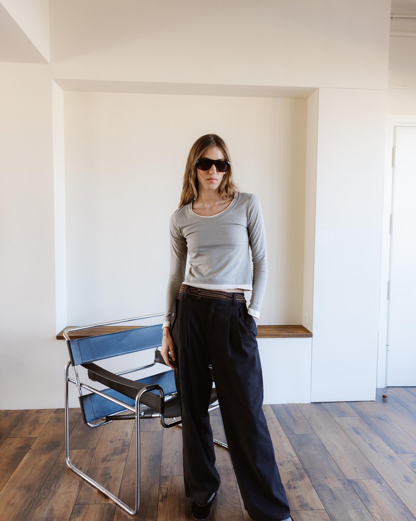 Camiseta Efecto Doble Taupe