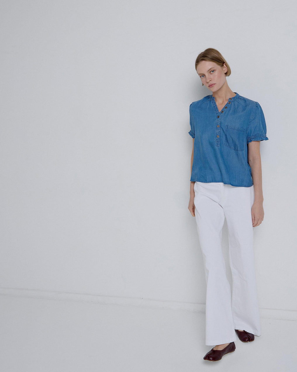 Jeans Belt Side Buckle White