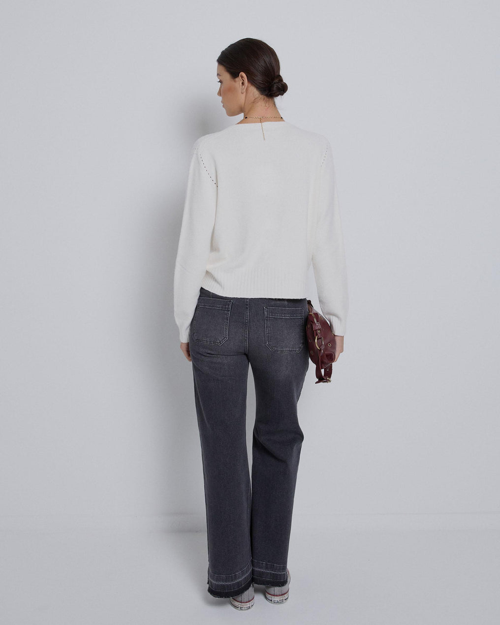 Jersey Cuello Pico Blanco