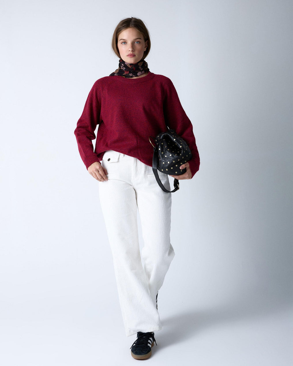 White Double Pocket Corduroy Pants