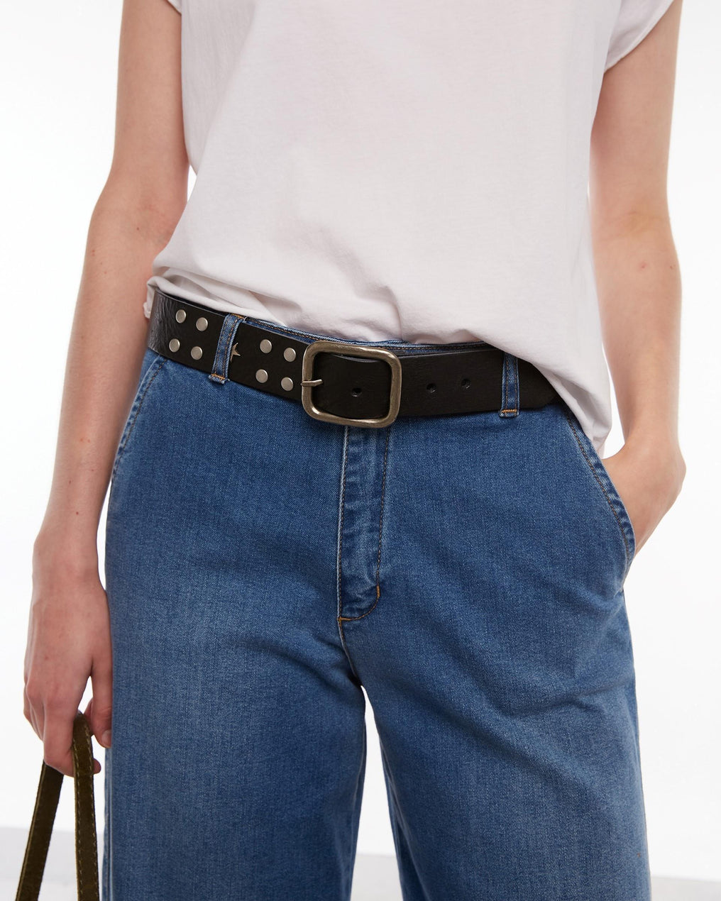 Cinturón Tachuelas Estrellas Negro