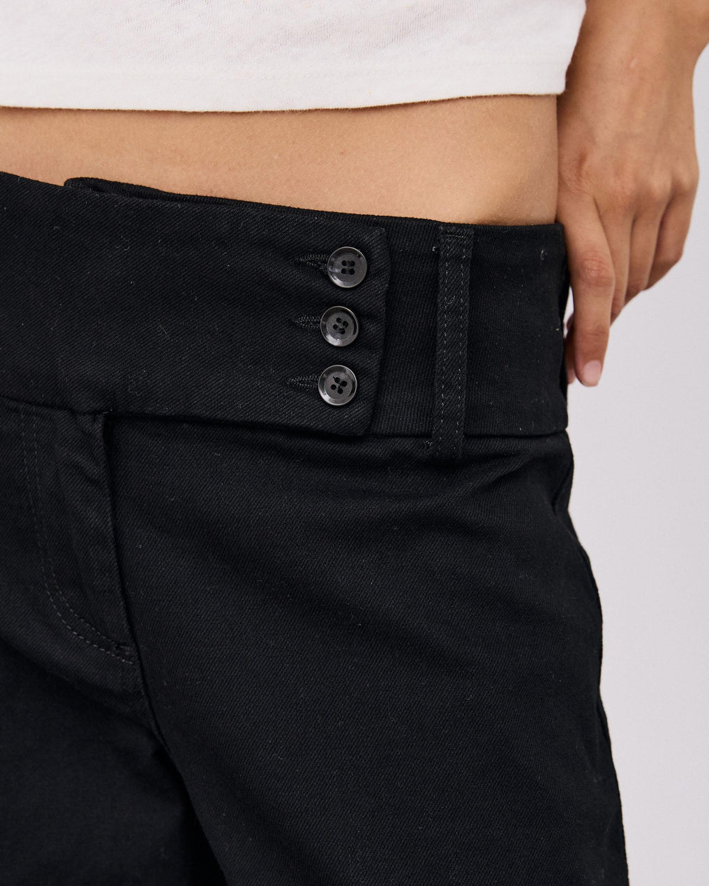 Jeans Triple Cinturilla Negro